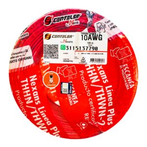 Cable 7 Hilos #10 AWG Centelsa By Nexans THHN/THWN-2 600V CT Rollo x 100 Metros Original